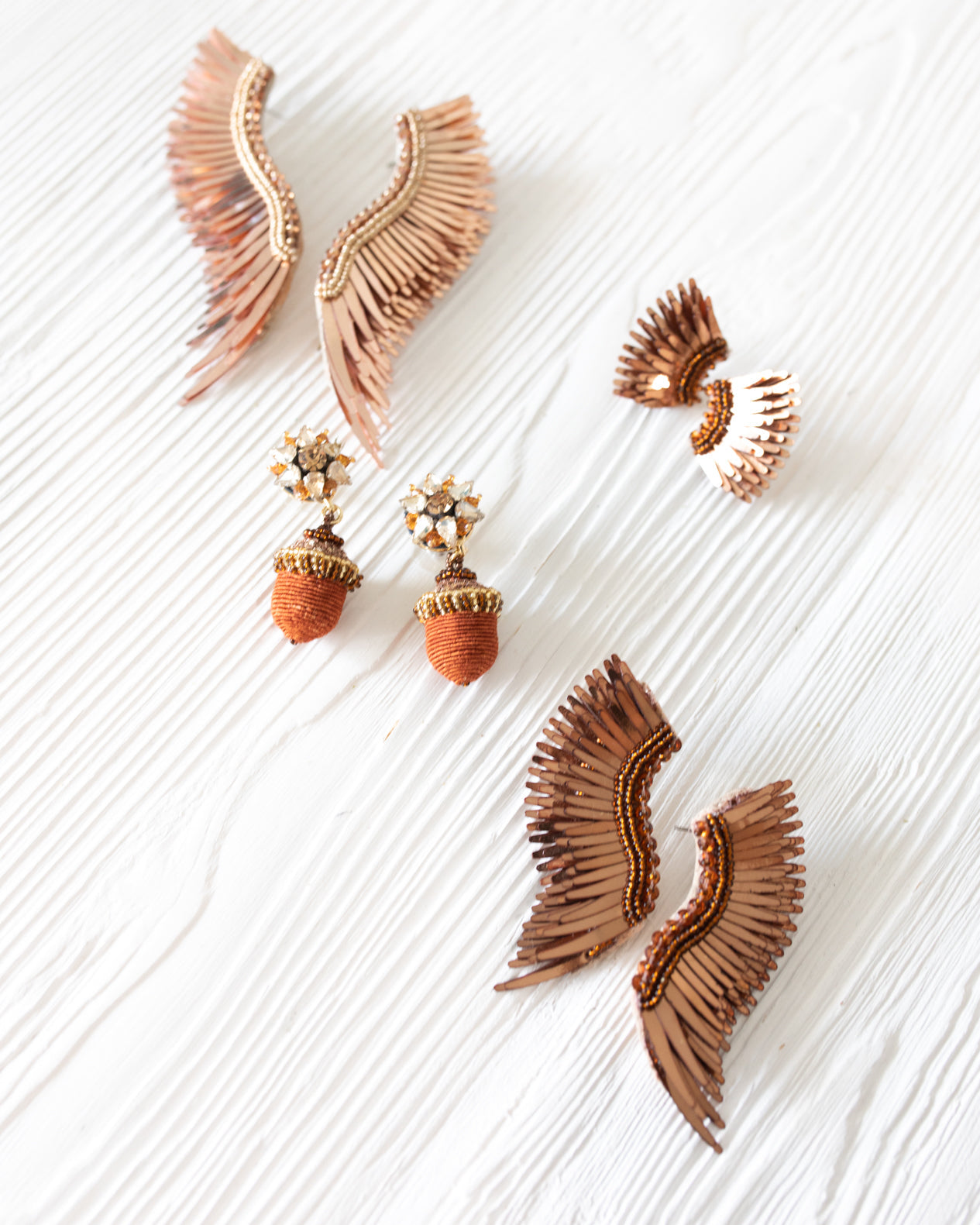 Bronze Micro Madeline Earrings by MIGNONNE GAVIGAN