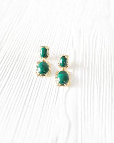 Gwyneth Earrings in Green by Mignonne Gavigan