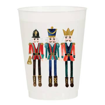Nutcrackers Frosted Cups Christmas