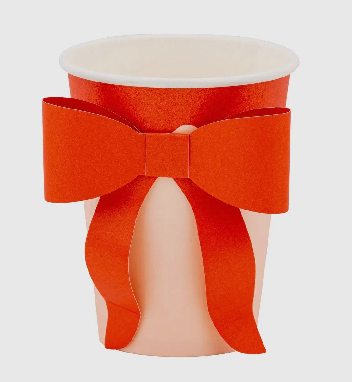 Red and Pink Paper Cups with Bow