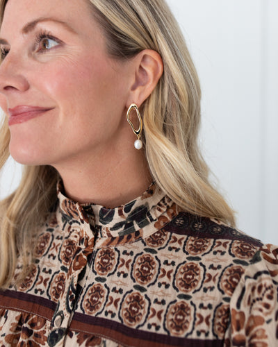 Neutral Black, Brown and Tan Floral Belted Mini Dress