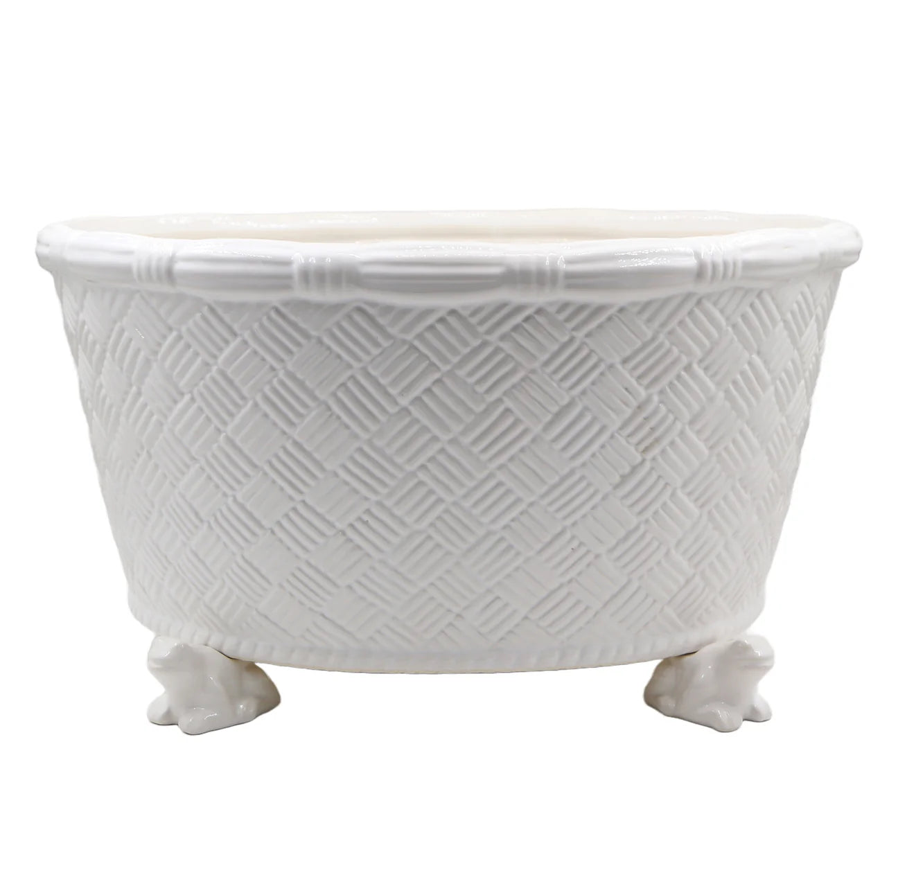 White Woven Ice Bucket