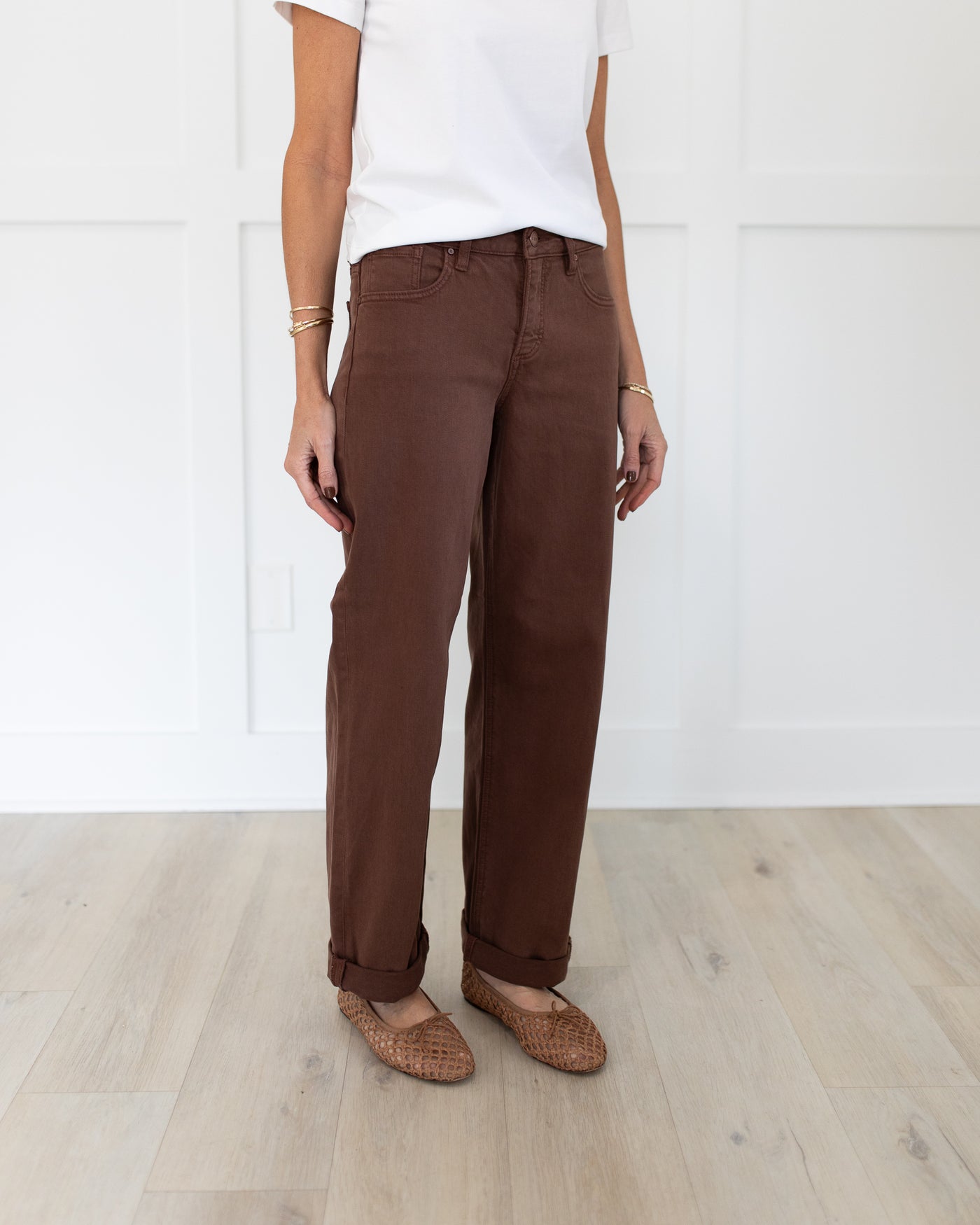 Cocoa Mid Rise Ankle Barrel-Relaxed Baggy Pants