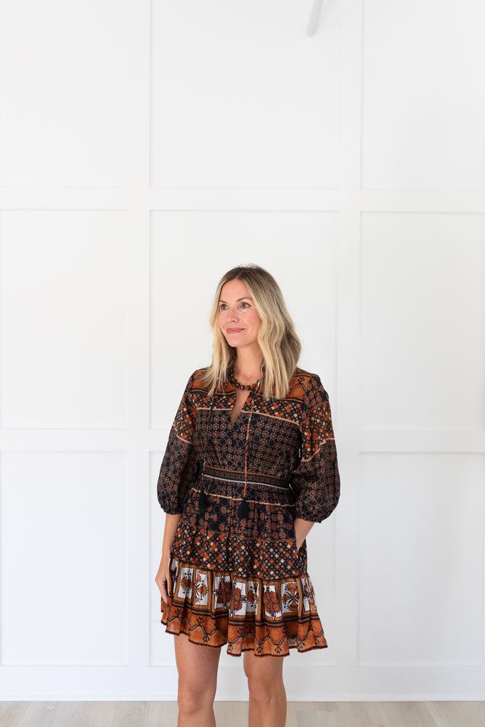 priyanka mini dress Priyanka Mini Dress in Zocalo Print – Willow Park Boutique