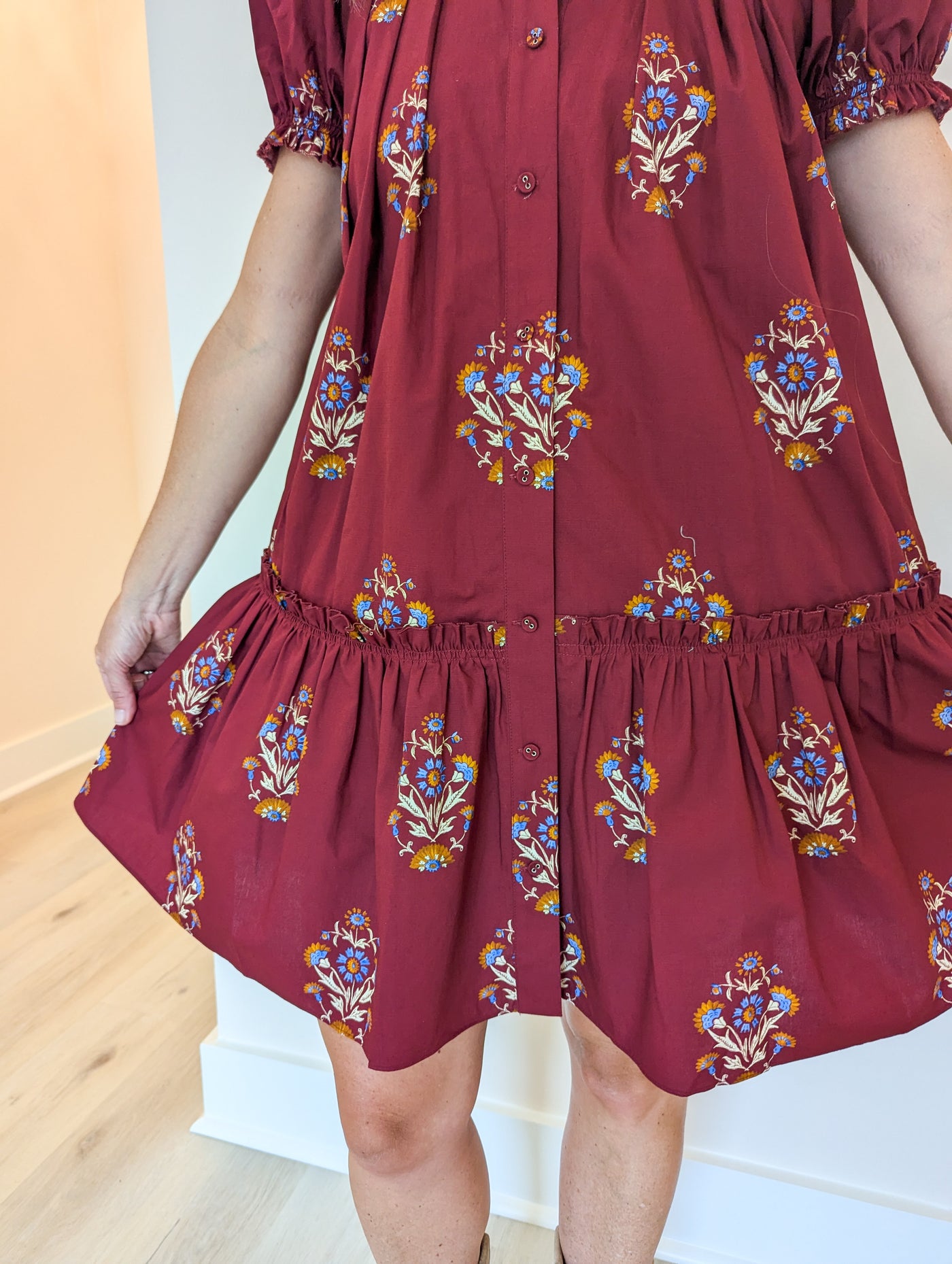 Drifter Mini Dress in Mulberry Fleur by Hunter Bell