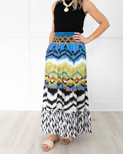 Miya Maxi Skirt in Odyssey Print