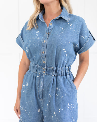 Reed Jumpsuit in Island Mist Denim