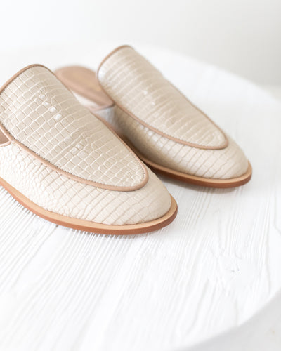 Sardinia Embossed Mule in Nude