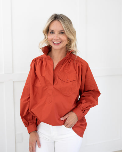 Evangeline Shirt in Sienna by HUNTER BELL