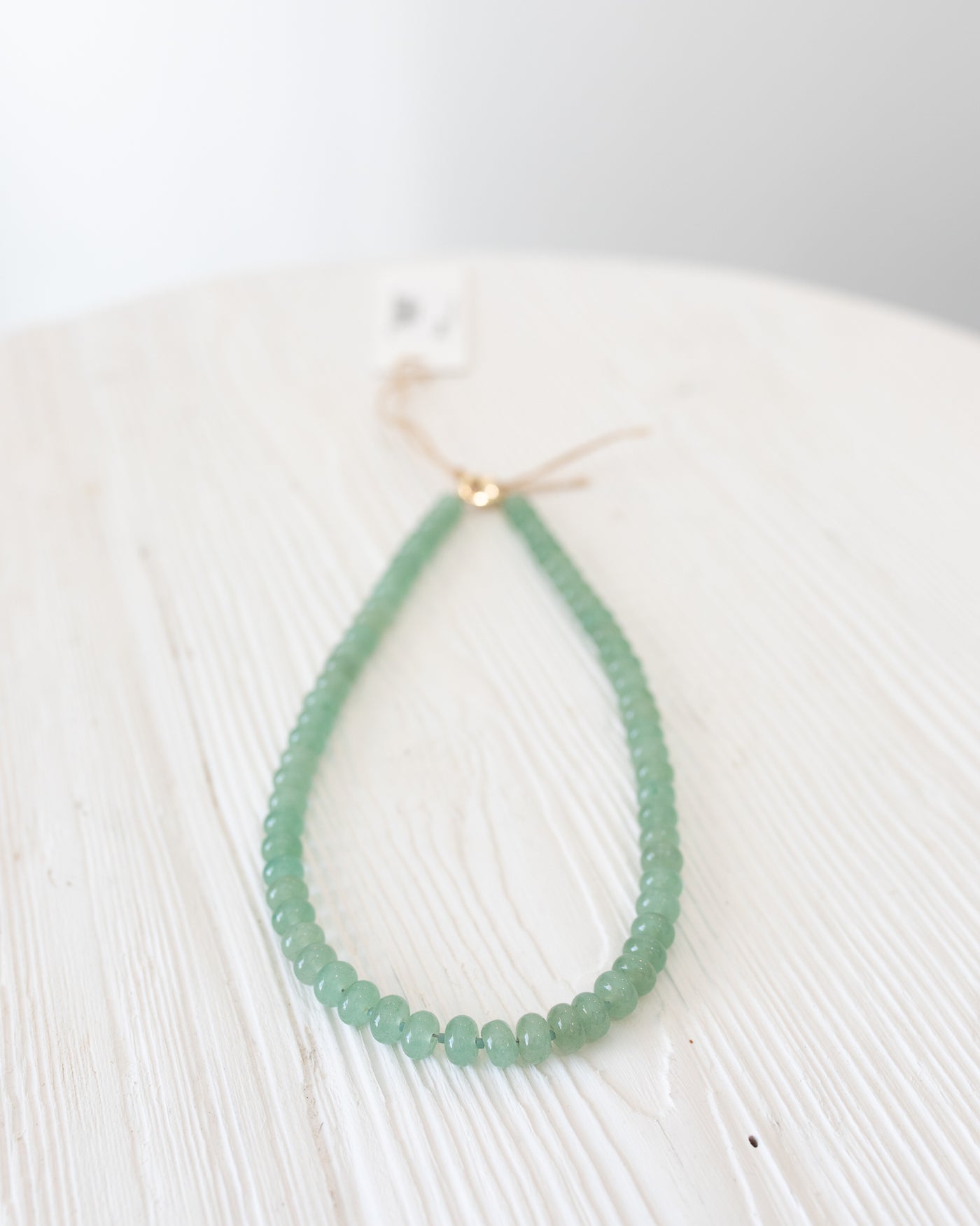 Sea Glass Sage Green Beaded Necklace