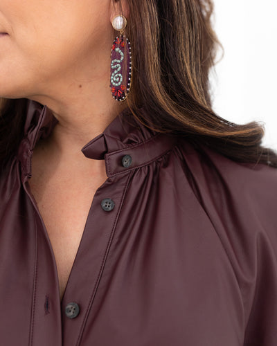 Wilhelmina Dress in Wine by CROSBY