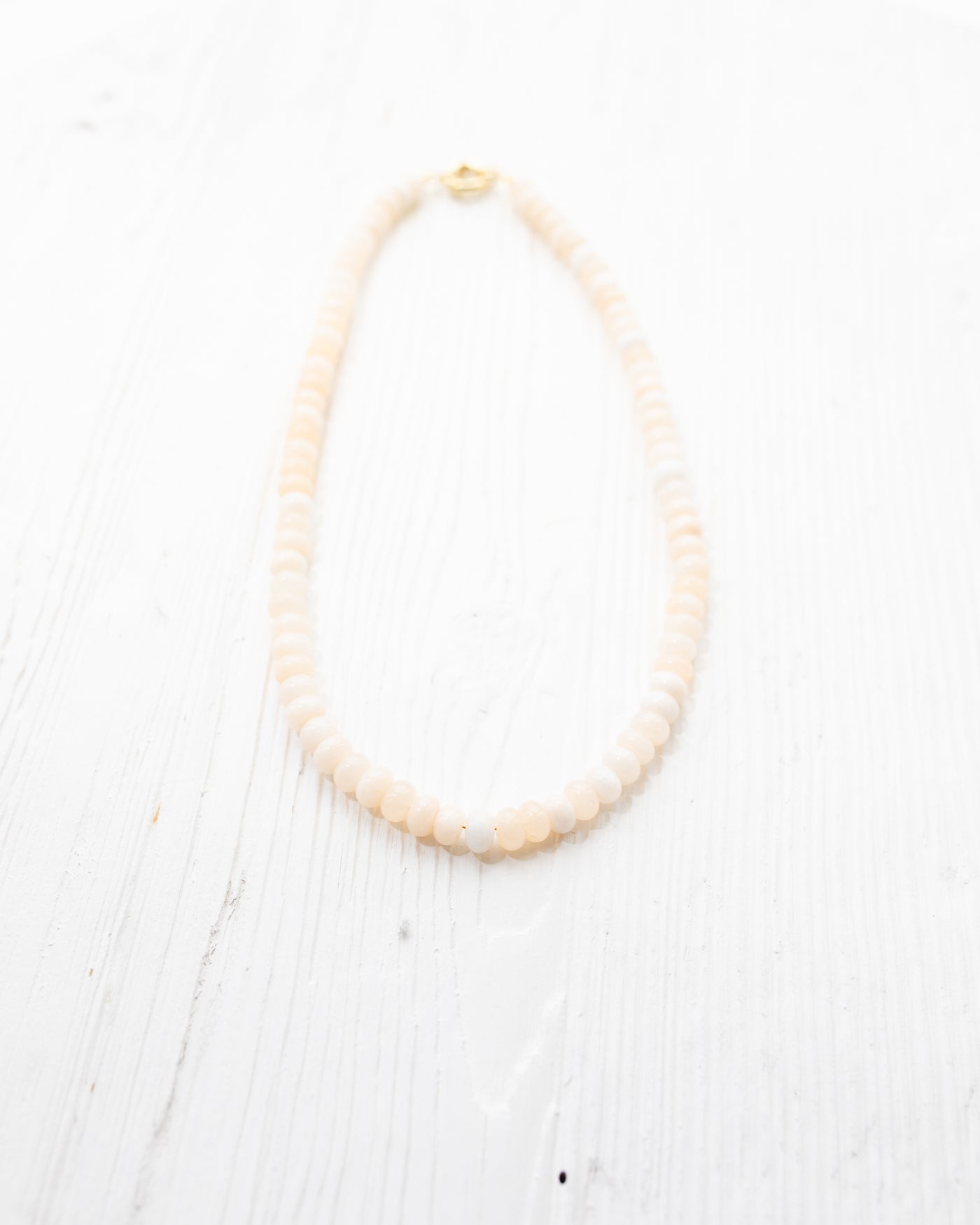 Light Peach 17" Beaded Necklace