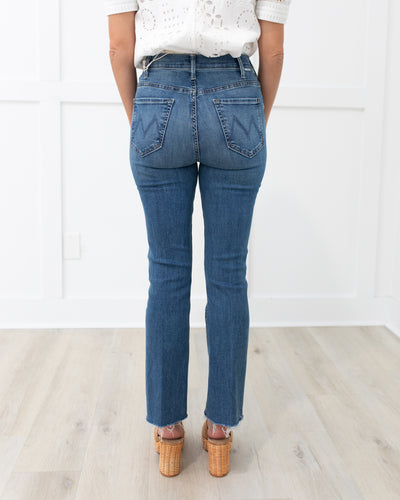 The Hustler Ankle Fray Denim in Healing Jar by Mother