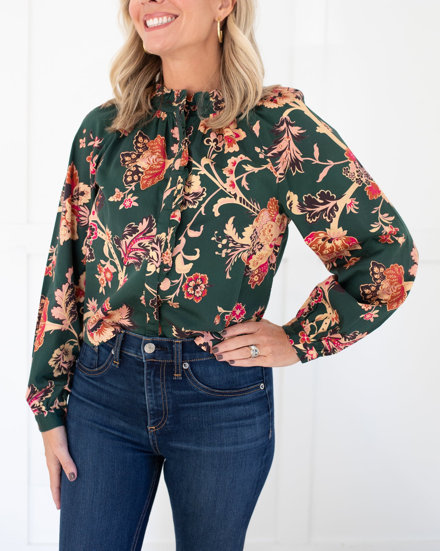 Scarlet Top in Leonie Floral Print