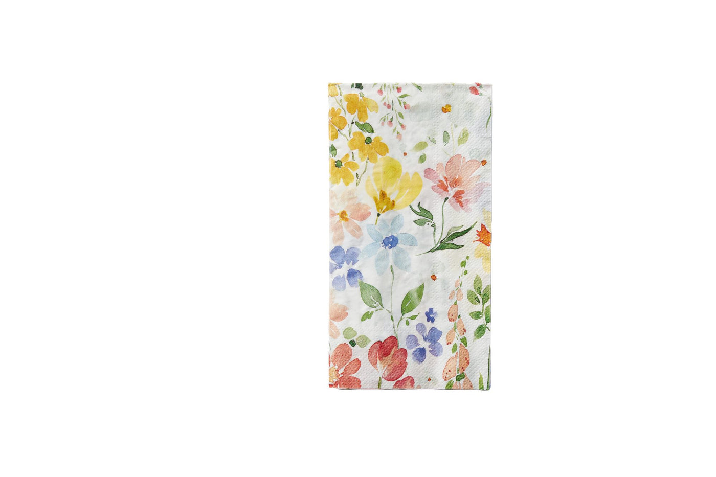 Yellow and Blue Floral Paper Guest Towels