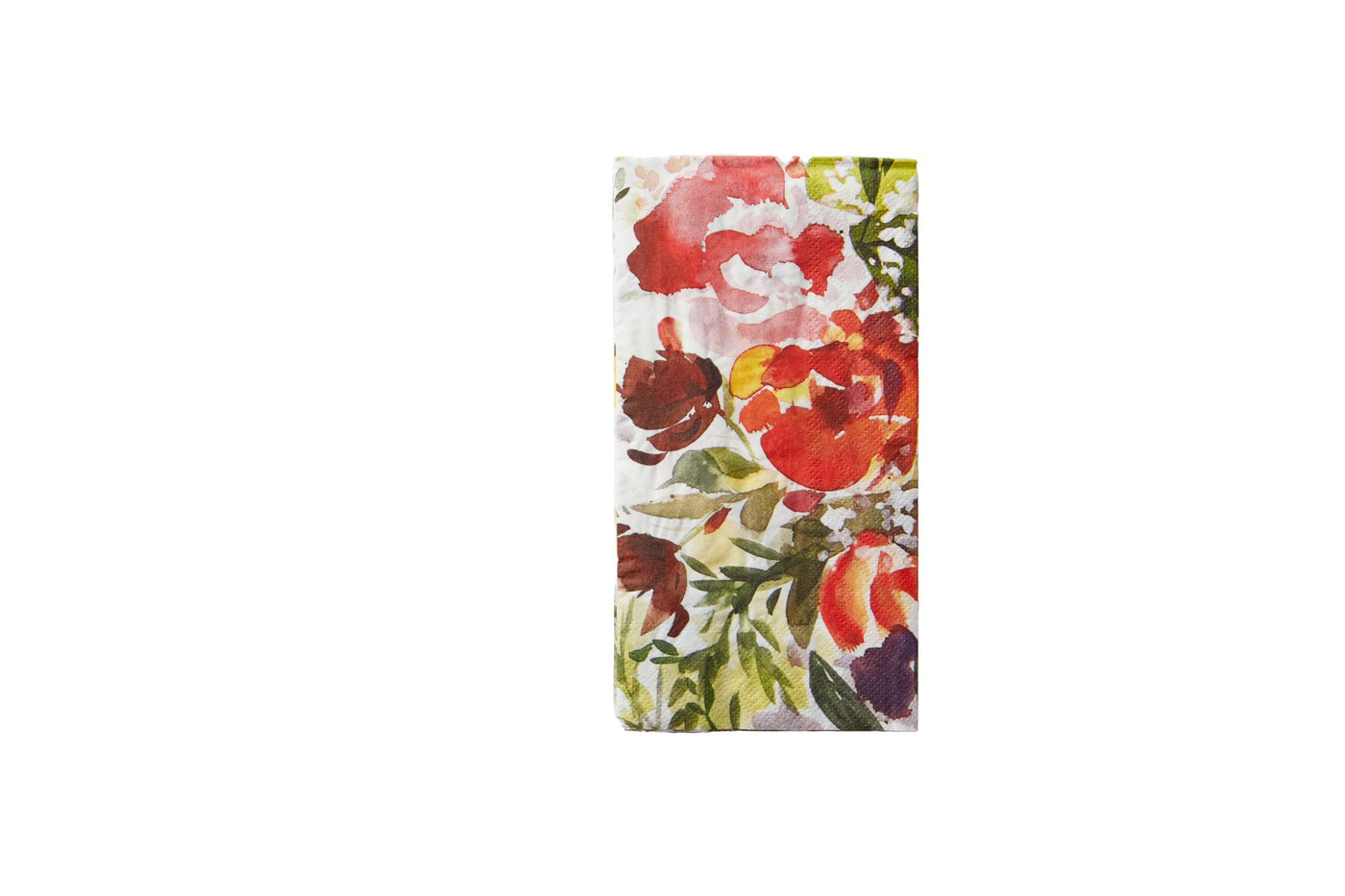 Red and Purple Floral Paper Guest Towels