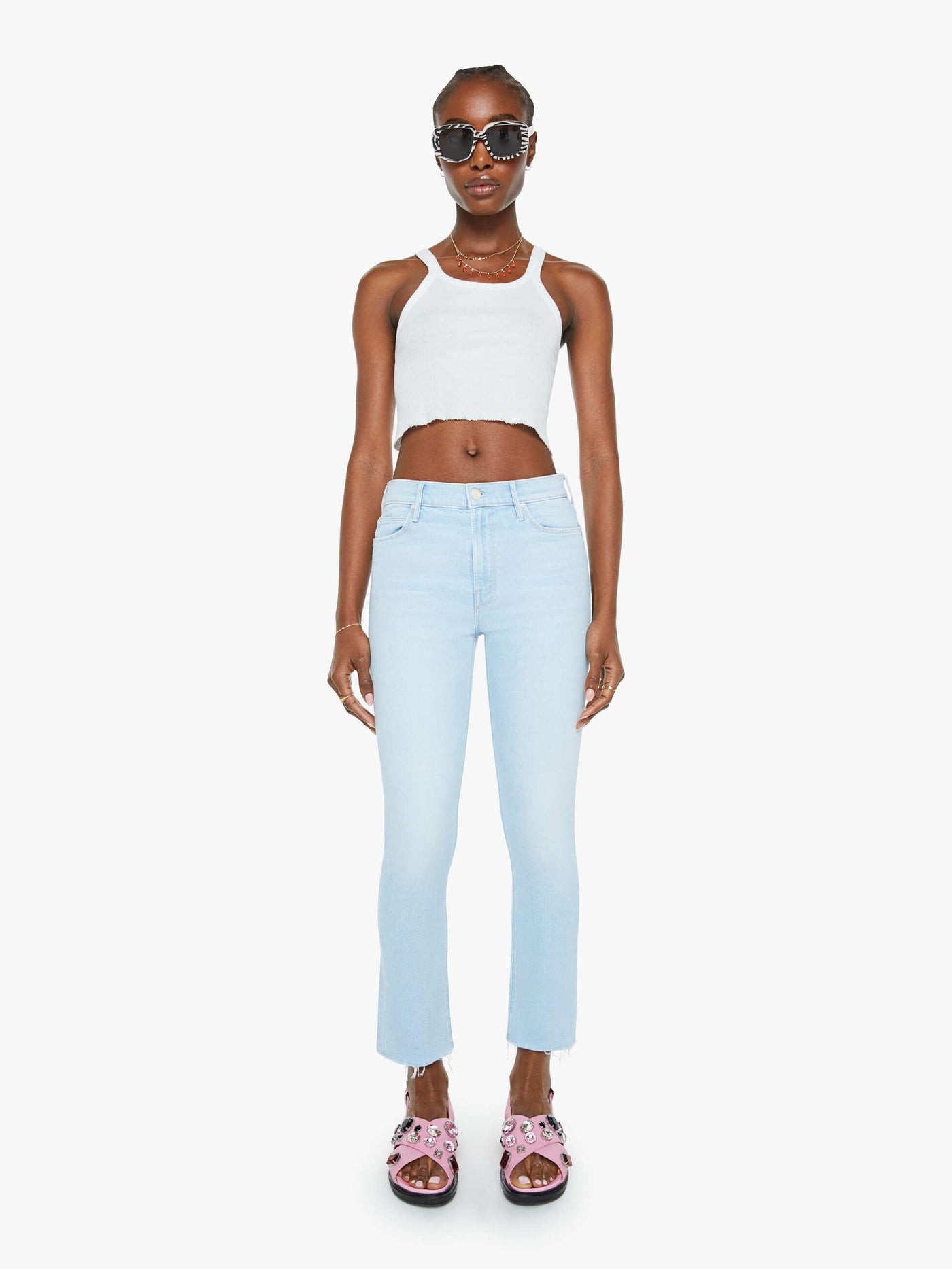 The Mid Rise Dazzler Crop Fray in Ahead of Its Time