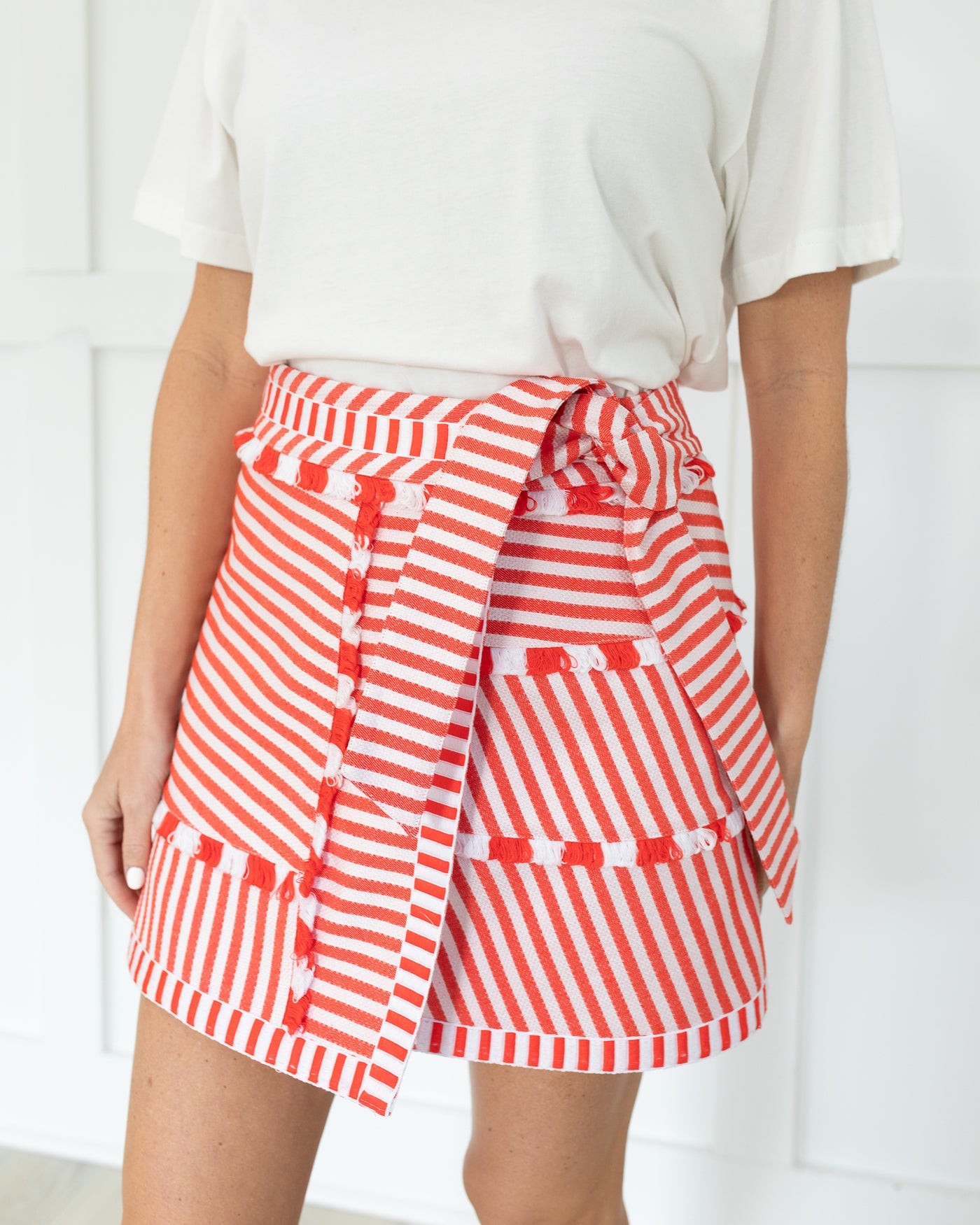 Poppy Stripe Bay Skirt by Hunter Bell