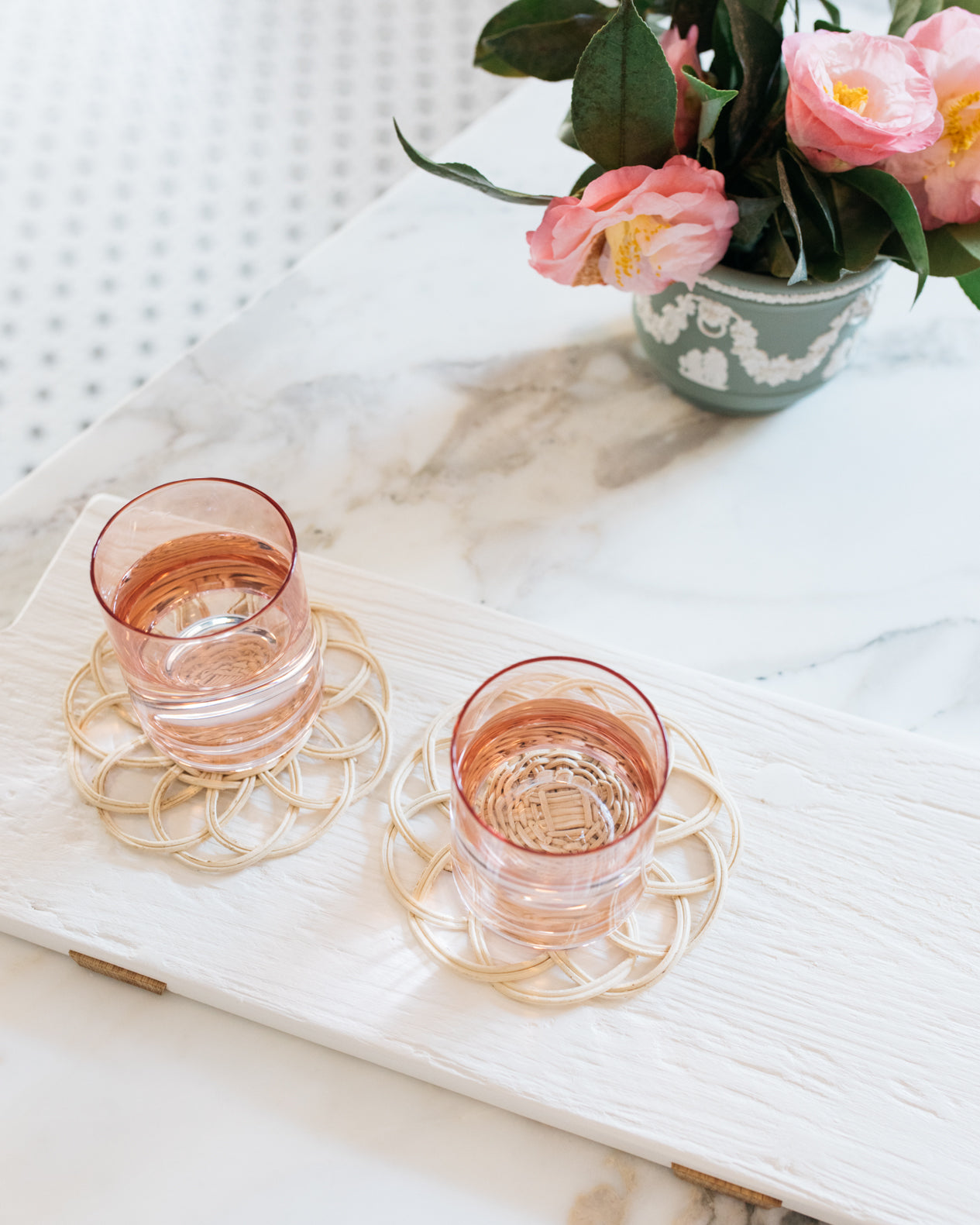 Set of 4 Blush Double Old Fashioned Glasses