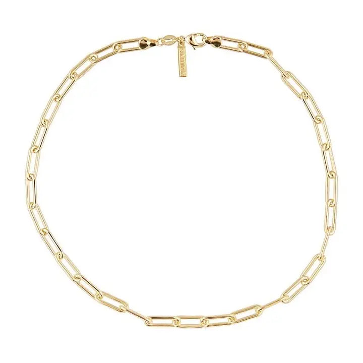 18" Gold Paperclip Necklace