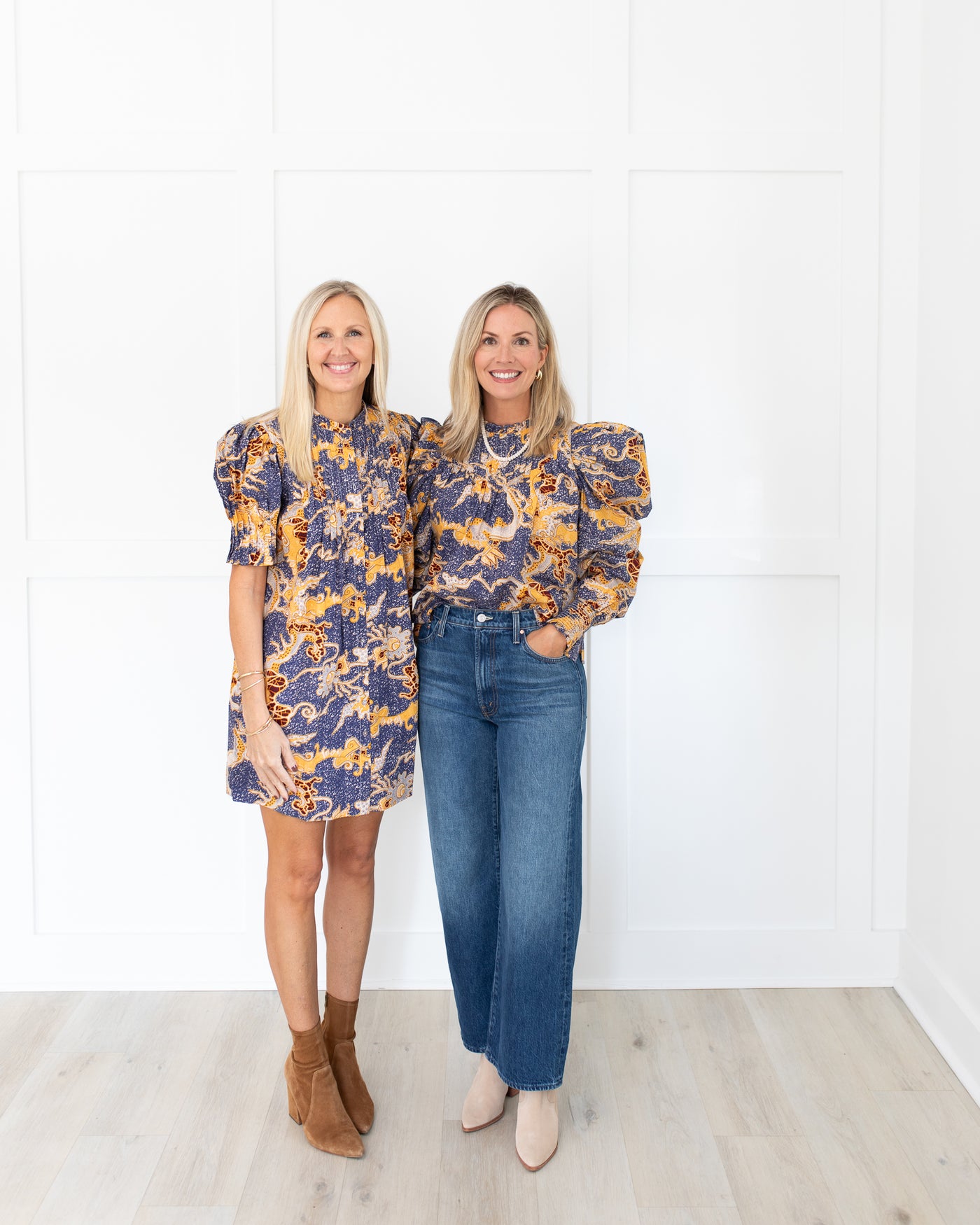 Nadia Mini Dress in Blue Castello Print