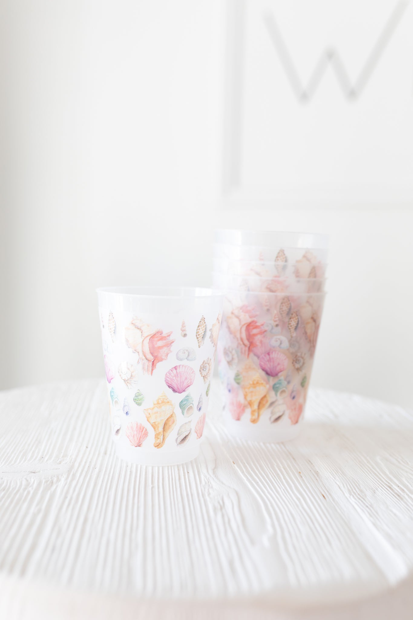 Seashells Frosted Cups