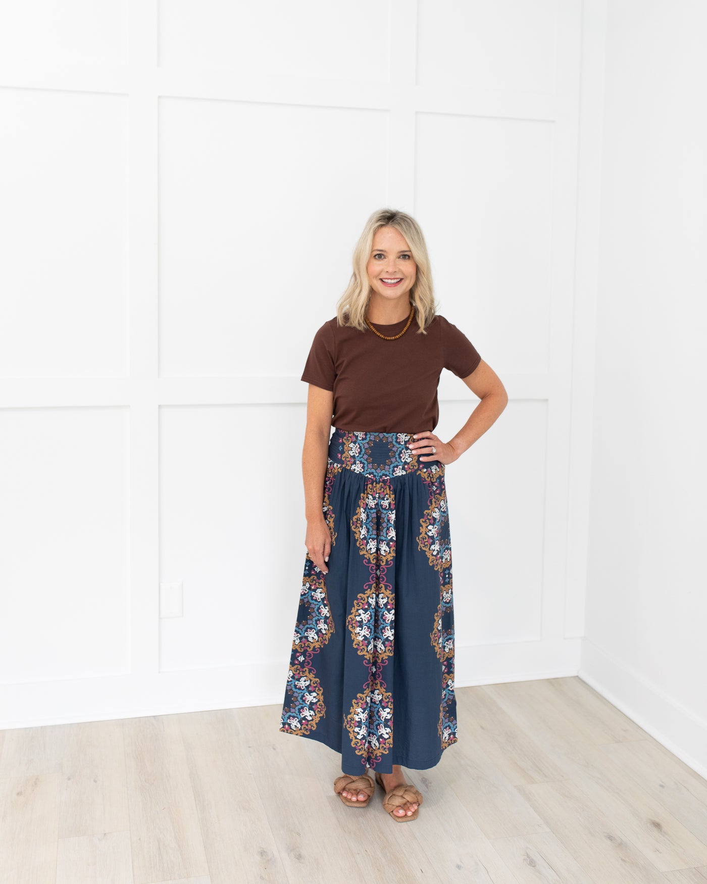 Esmeralda Ankle Skirt in Venezia Blue