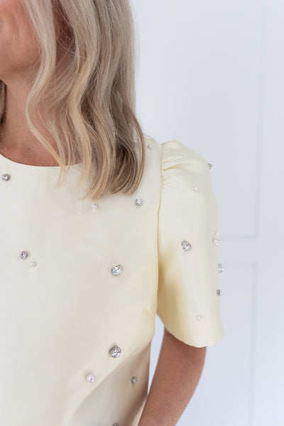 Olivia Top in Ivory by Hunter Bell