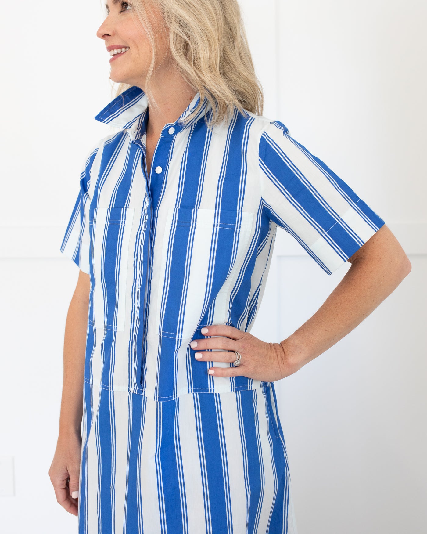 City Dress in French Stripe