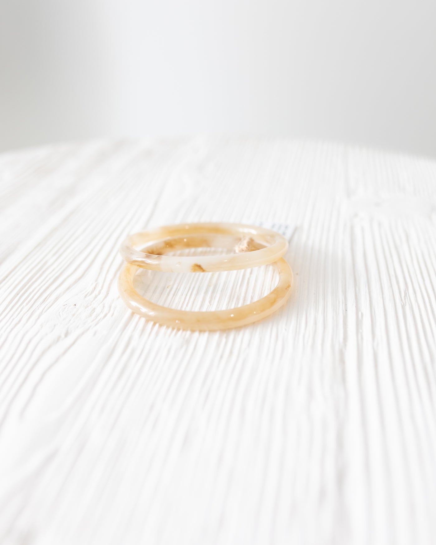 Neutral Tortoise Acrylic Bracelet - Small