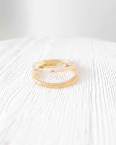 Neutral Tortoise Acrylic Bracelet - Small