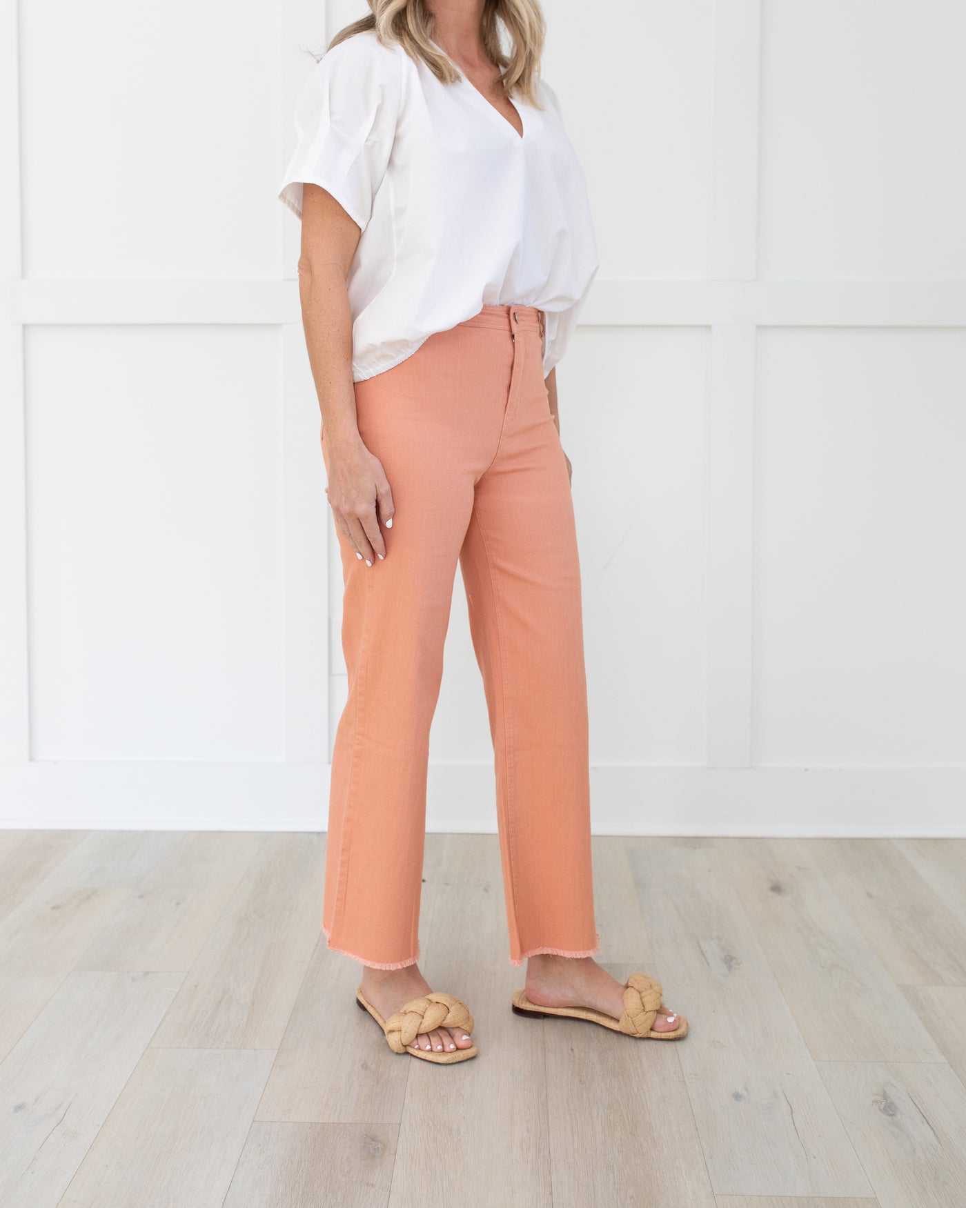 Desert Rose Wide Leg Denim Pants