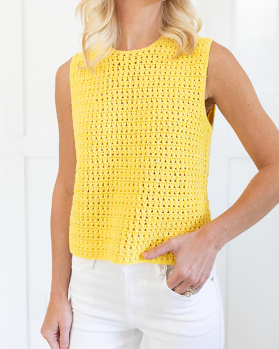 Yellow Crochet Tank Top