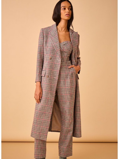 Travel Coat in Clarence Houndstooth