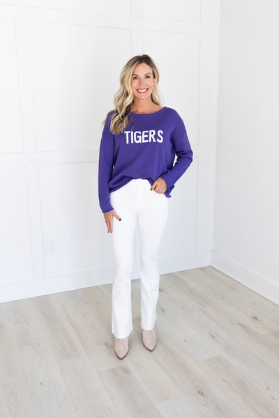 Purple Tigers Sweater