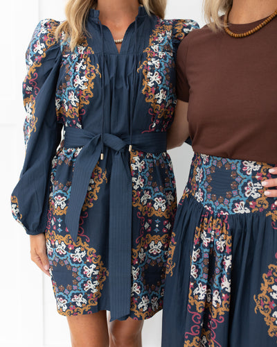 Ivana Mini Dress in Venezia Blue