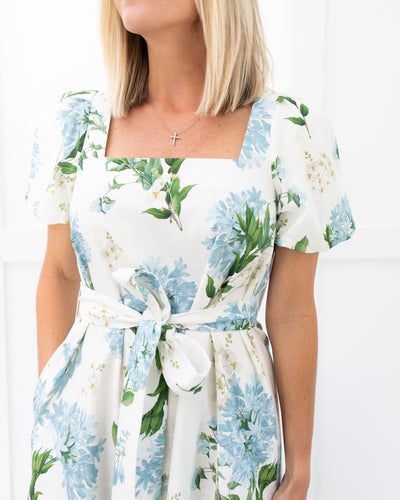 Jasmine Midi Blue Floral Dress by MESTIZA