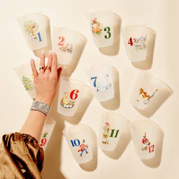 12 Days of Christmas Frosted Cups Christmas