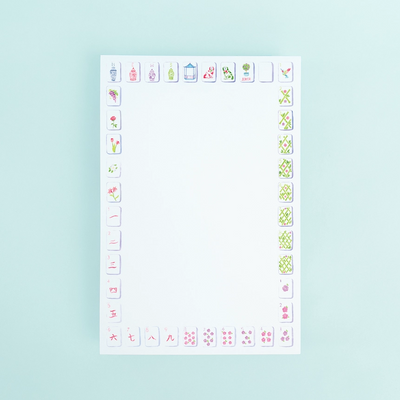 Mahjong Mini Tile Border Notepad