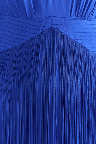 Bright Blue Fringes Maxi Dress by FARM RIO
