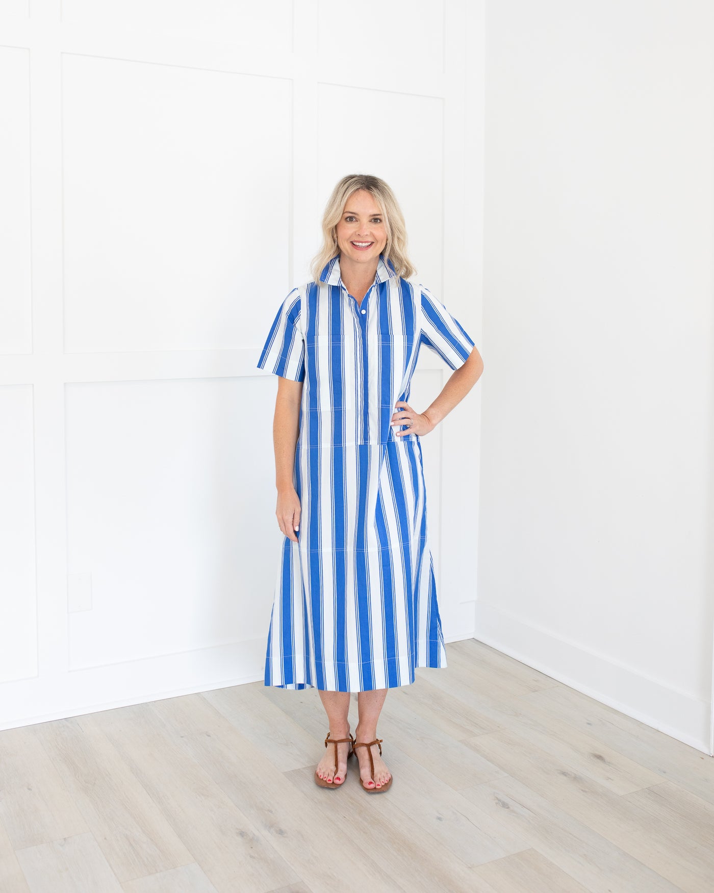 City Dress in French Stripe