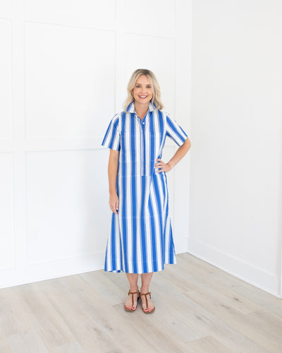 City Dress in French Stripe