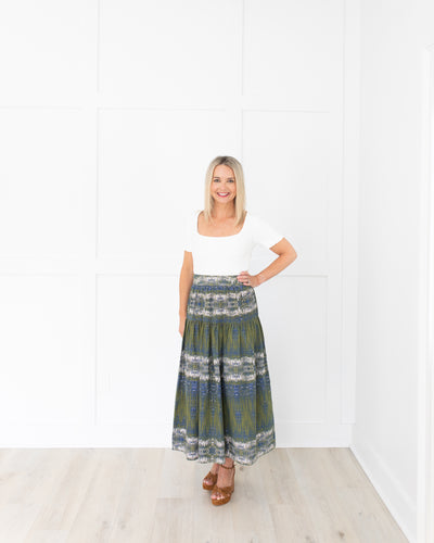 Quinn Skirt in Wild Palms