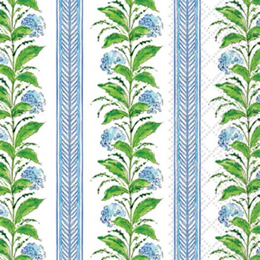 Paper Guest Towels 16 Count Hydrangea Stripes Rosanne Beck