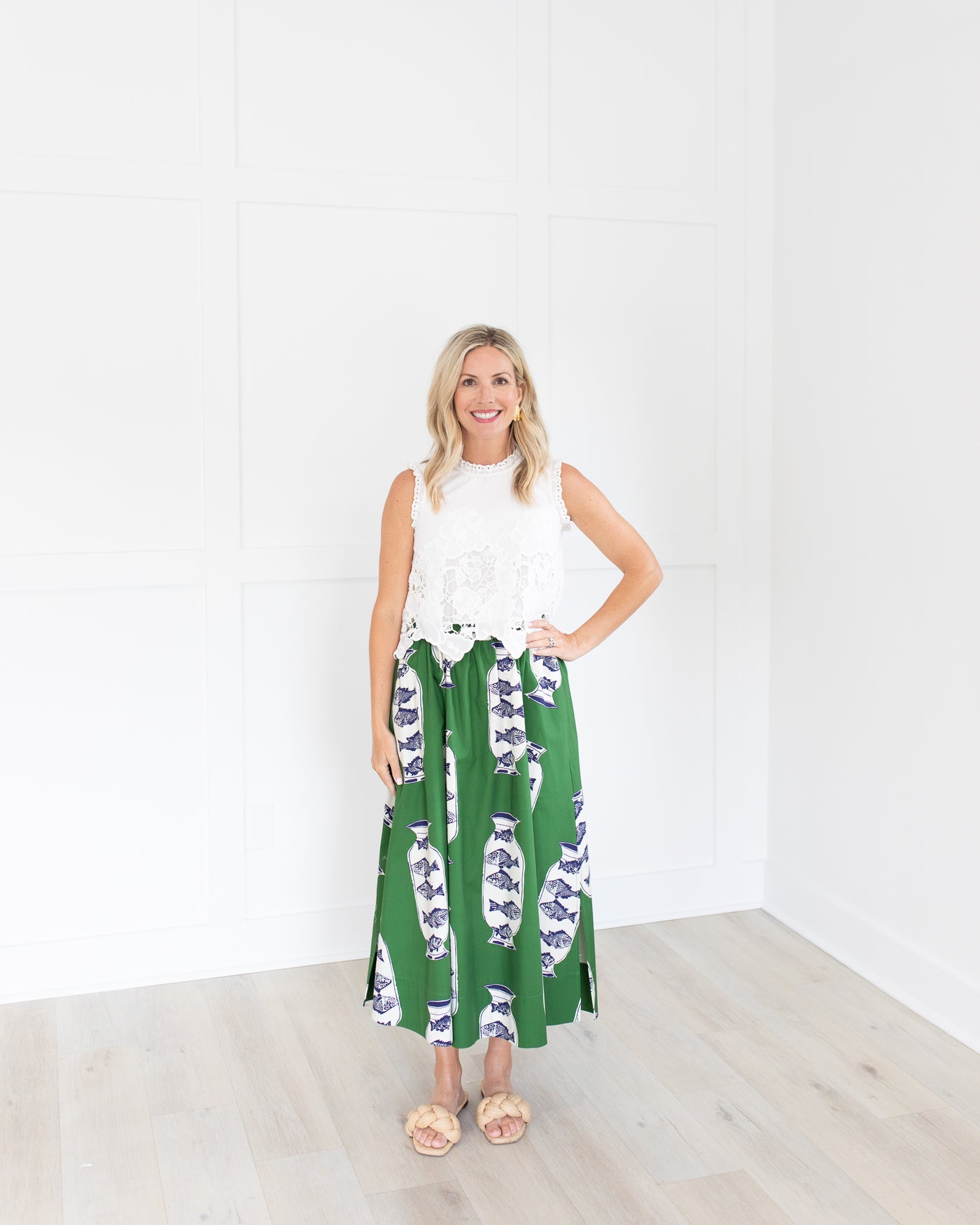 Tatum Skirt in Herring Green