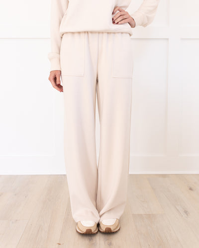 Stone Lux Pullover Lounge Set with Wide Leg Pant