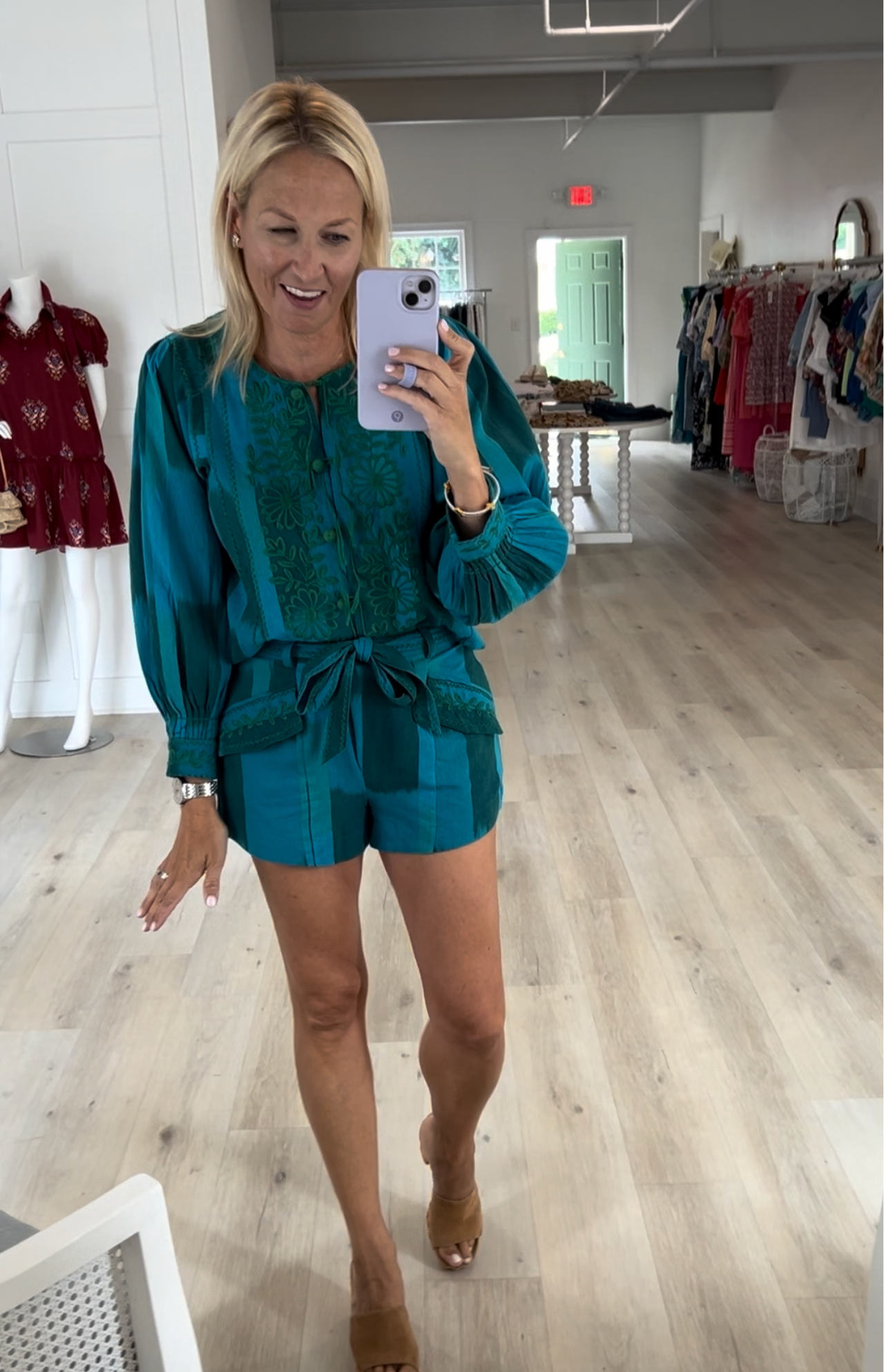 Teal Jemma Shorts