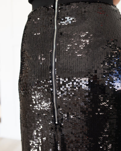 Black Sequin Skirt