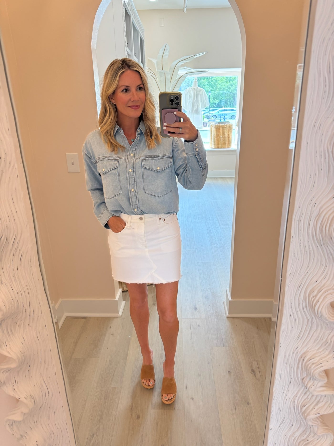 Lux White Kat High Rise Vintage Skirt