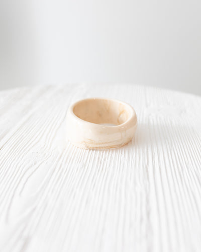 Ivory Tortoise Irregular Simple Acrylic Bracelets in Beige